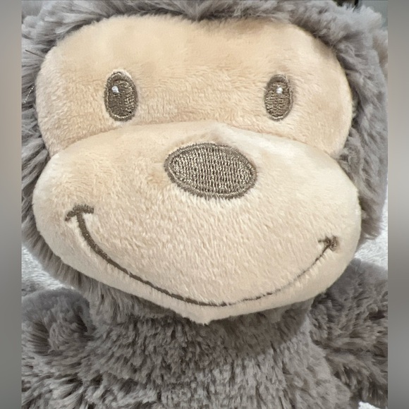 Silver One Intl Gray & Tan Plush Monkey 11” sitting pose, very soft - Picture 2 of 9